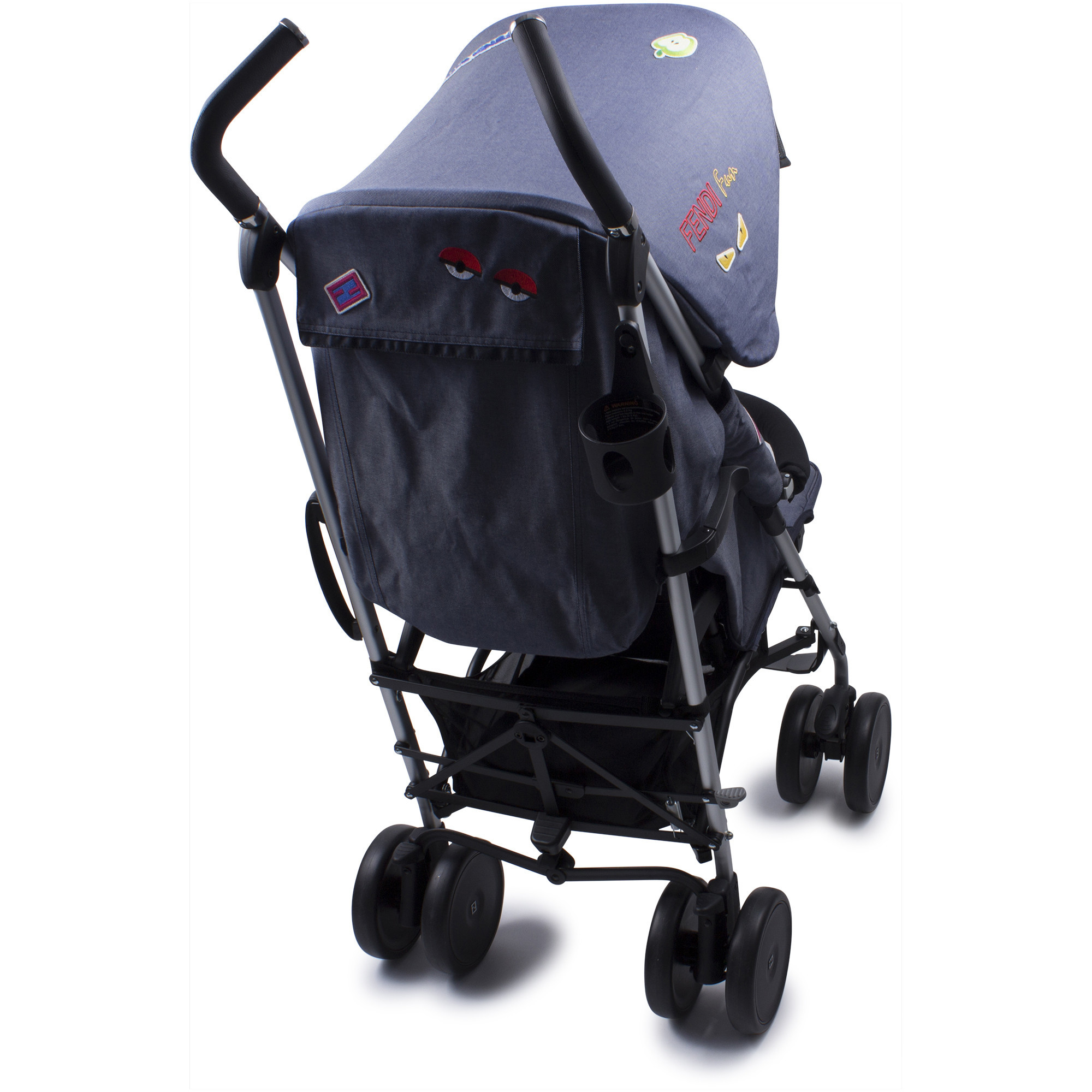 Fendi Logo Folding Pram with Embroidered Patches —