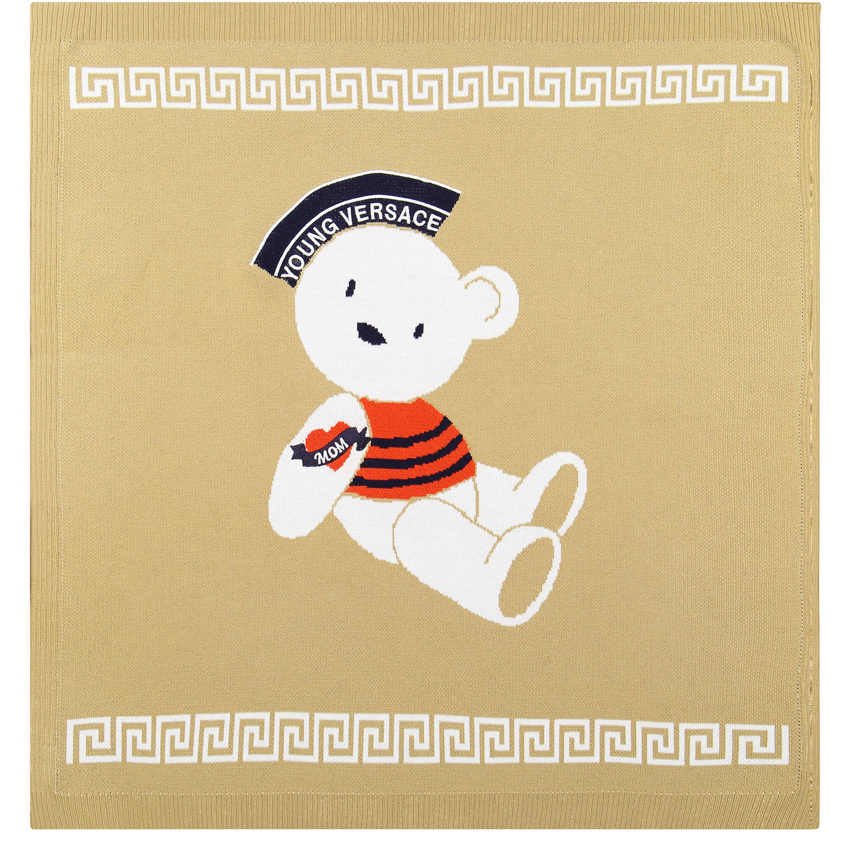 Young Versace Baby Blanket with Sailor Teddy Bear