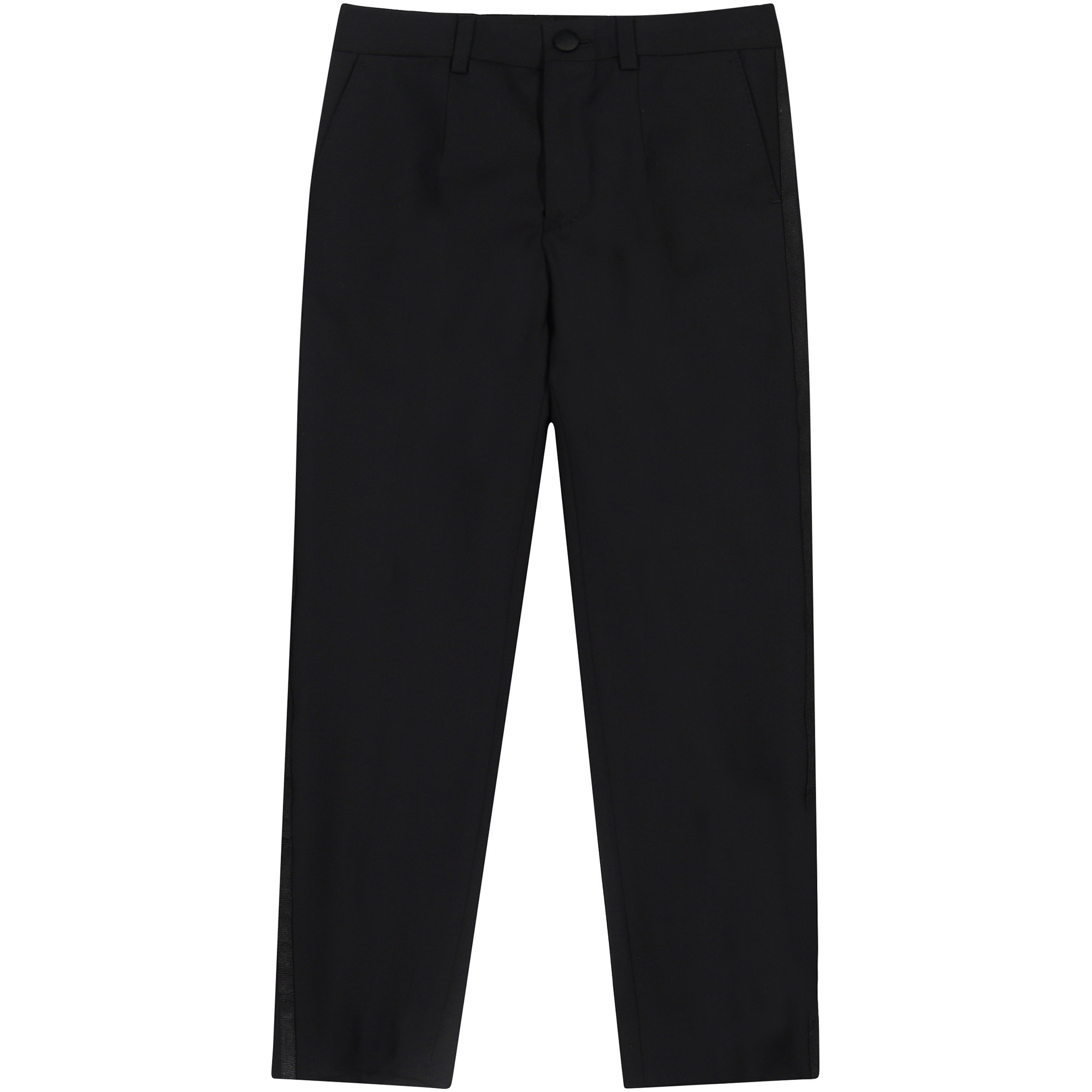 boys slim fit black trousers