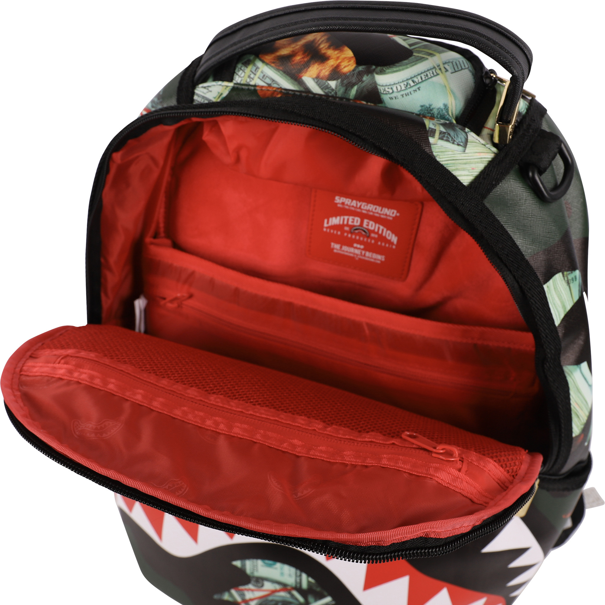 Sprayground Money Shark Backpack in Asphalt Grey