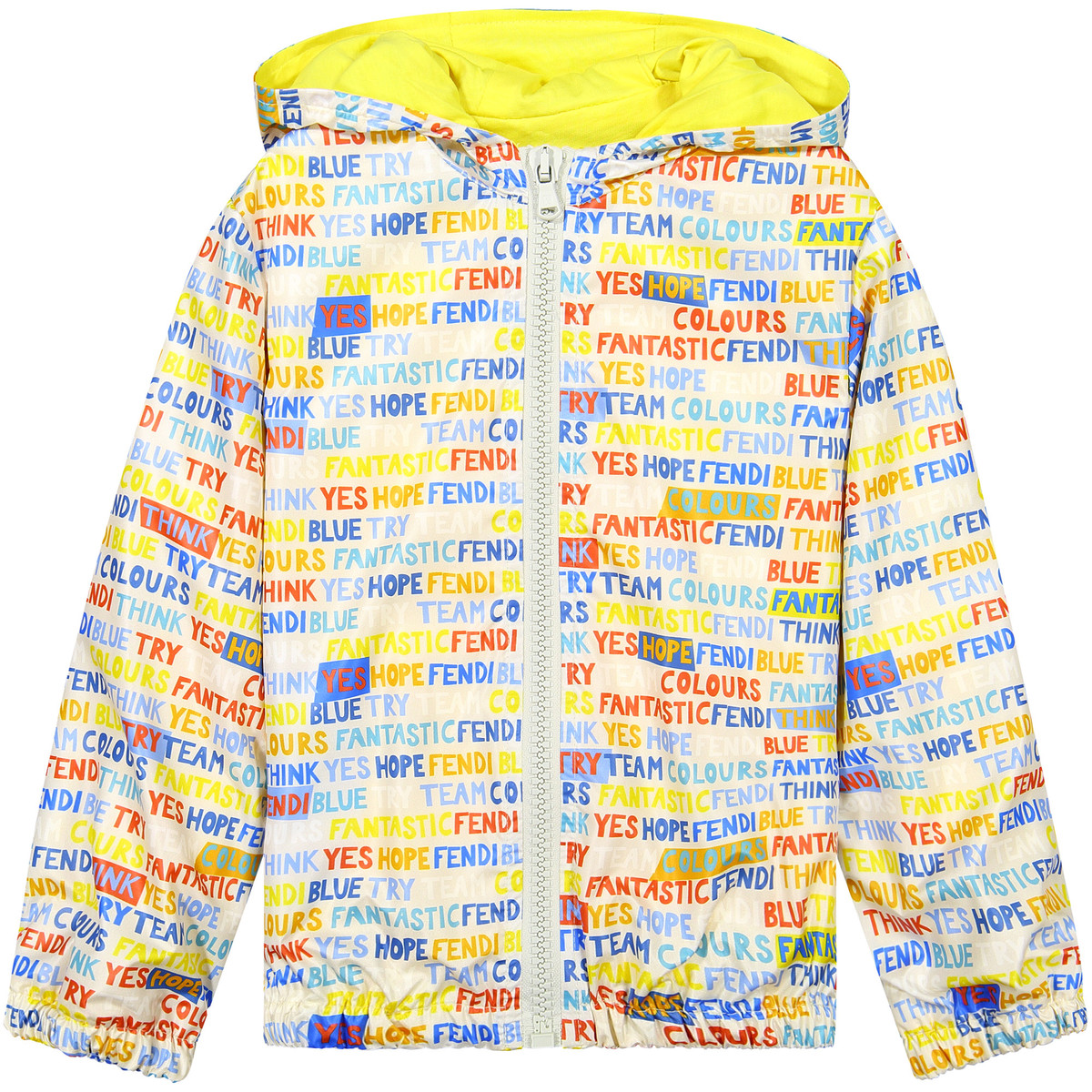 Fendi Boys Windbreaker Jacket with 'Fantastic Fendi' Print
