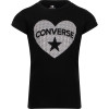 Logo Heart Print T-Shirt in Black