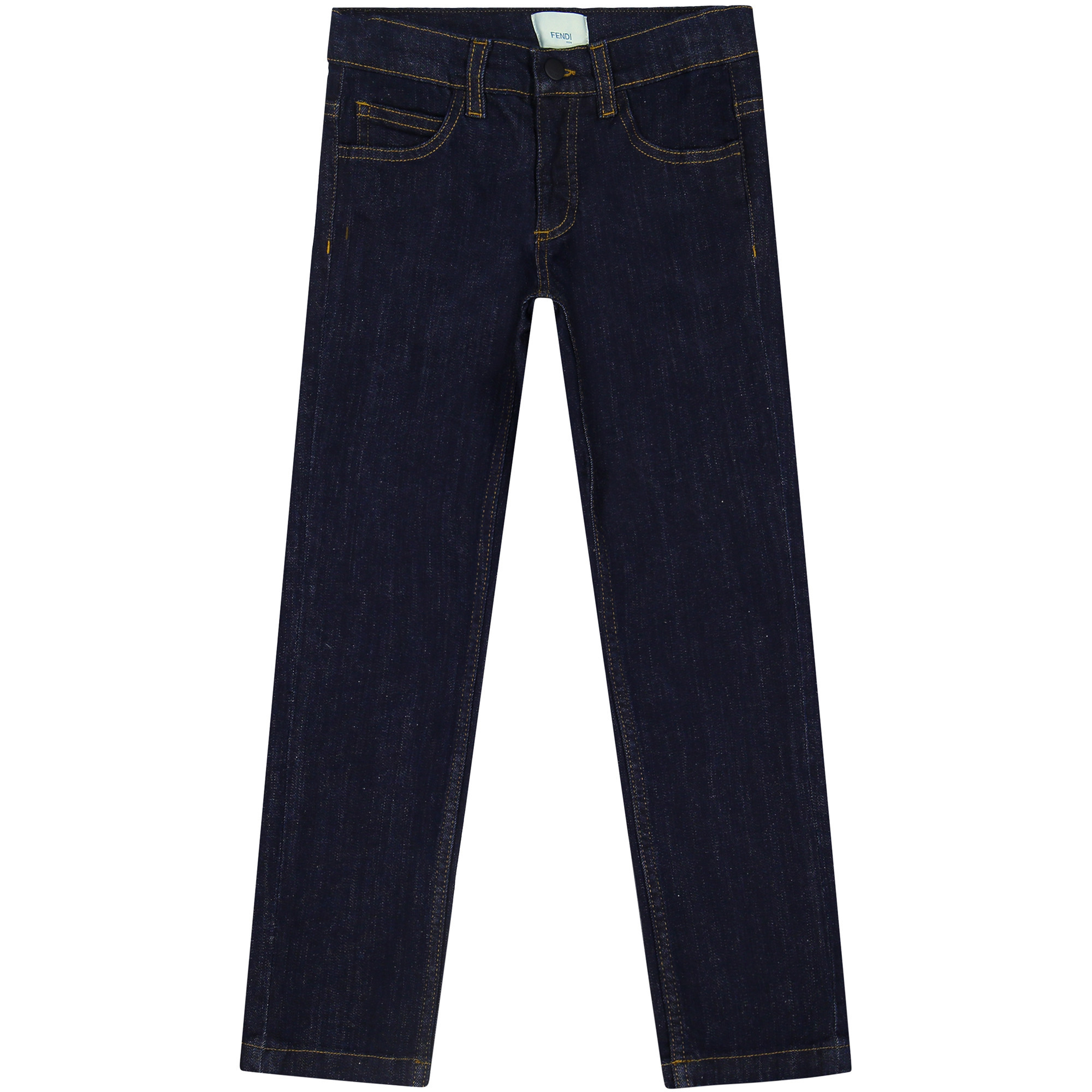 Fendi Boys 'Fantastic Fendi' Jeans with Embroidered Football Monster Patch  | BAMBINIFASHION.COM