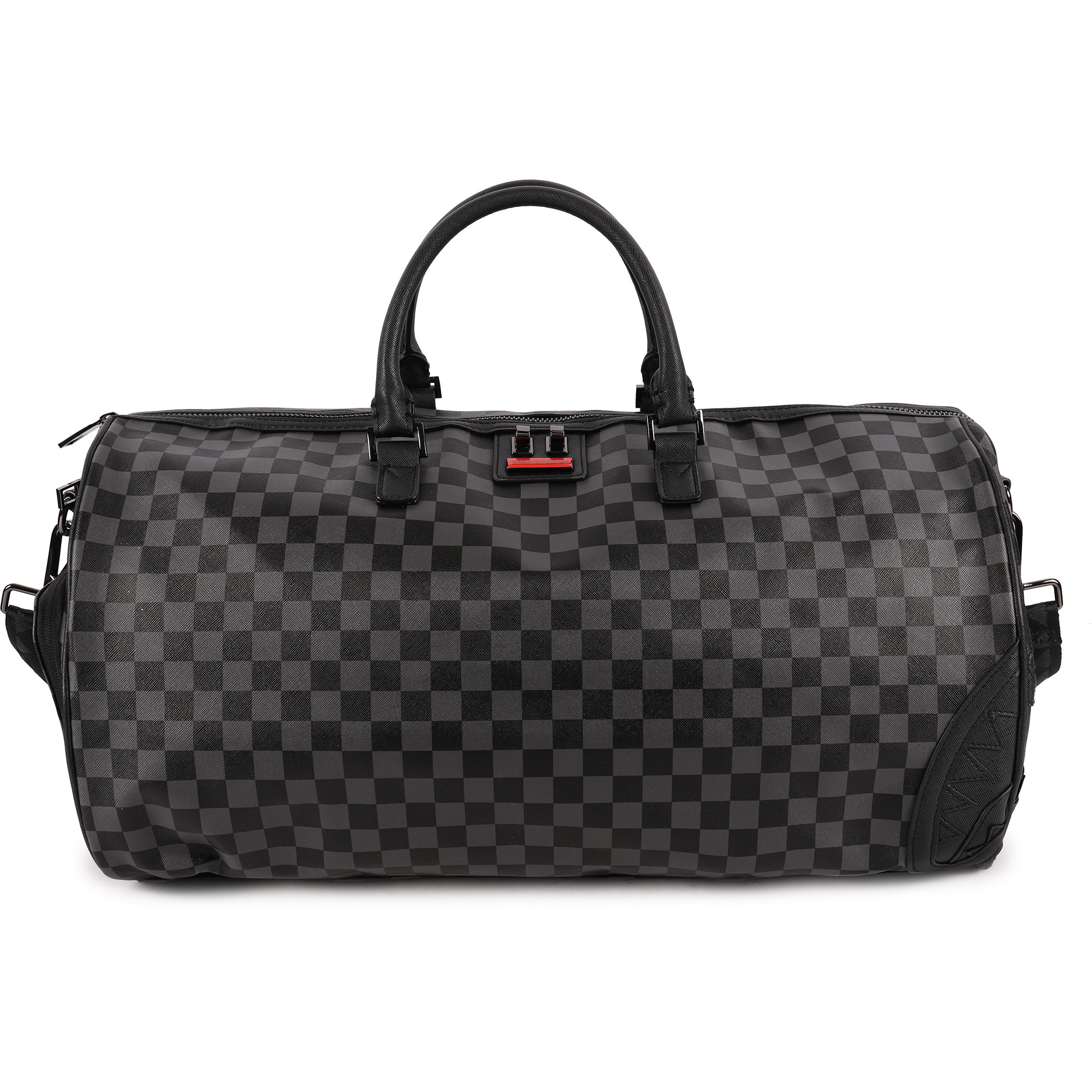 Sprayground Checked Duffle Bag in Grey