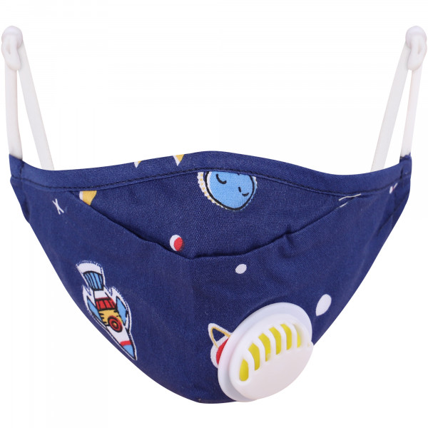 Sun and Planets Face Mask in Blue