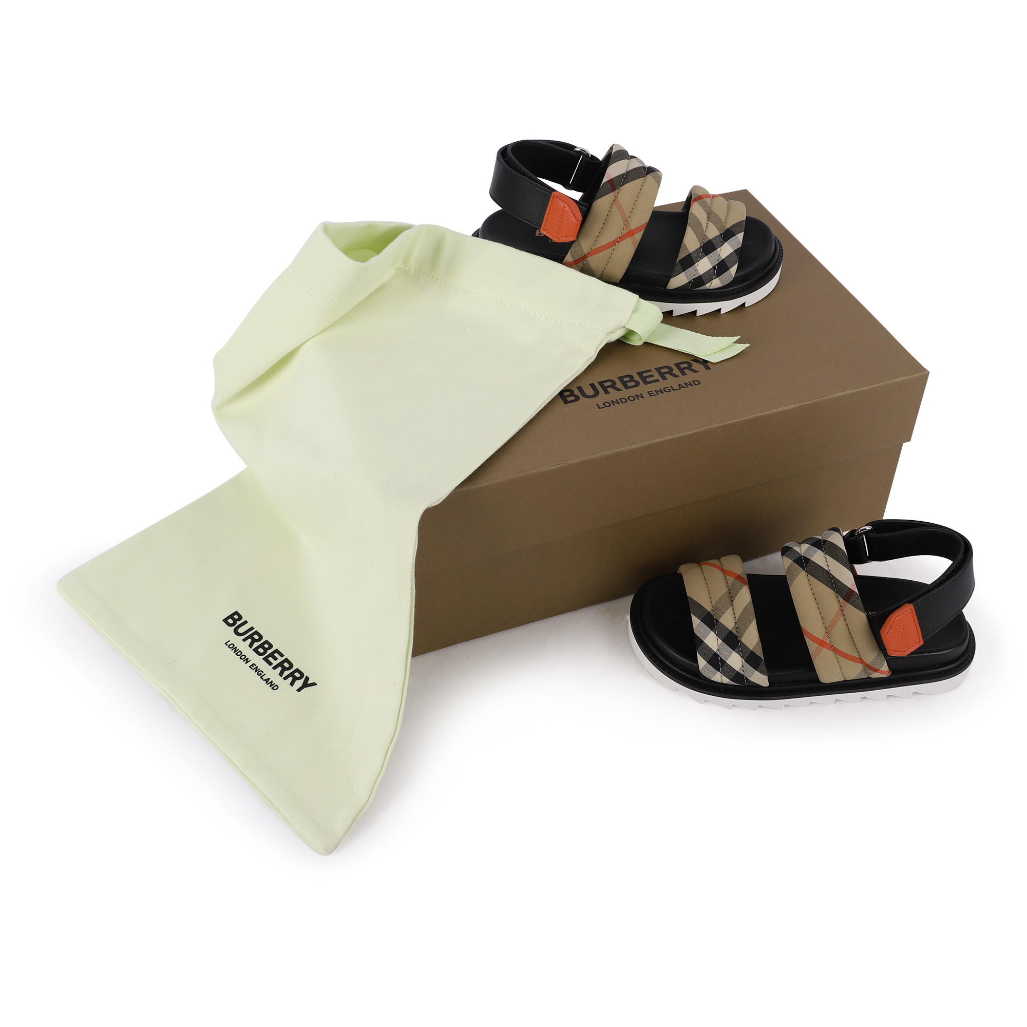 beige velcro sandals