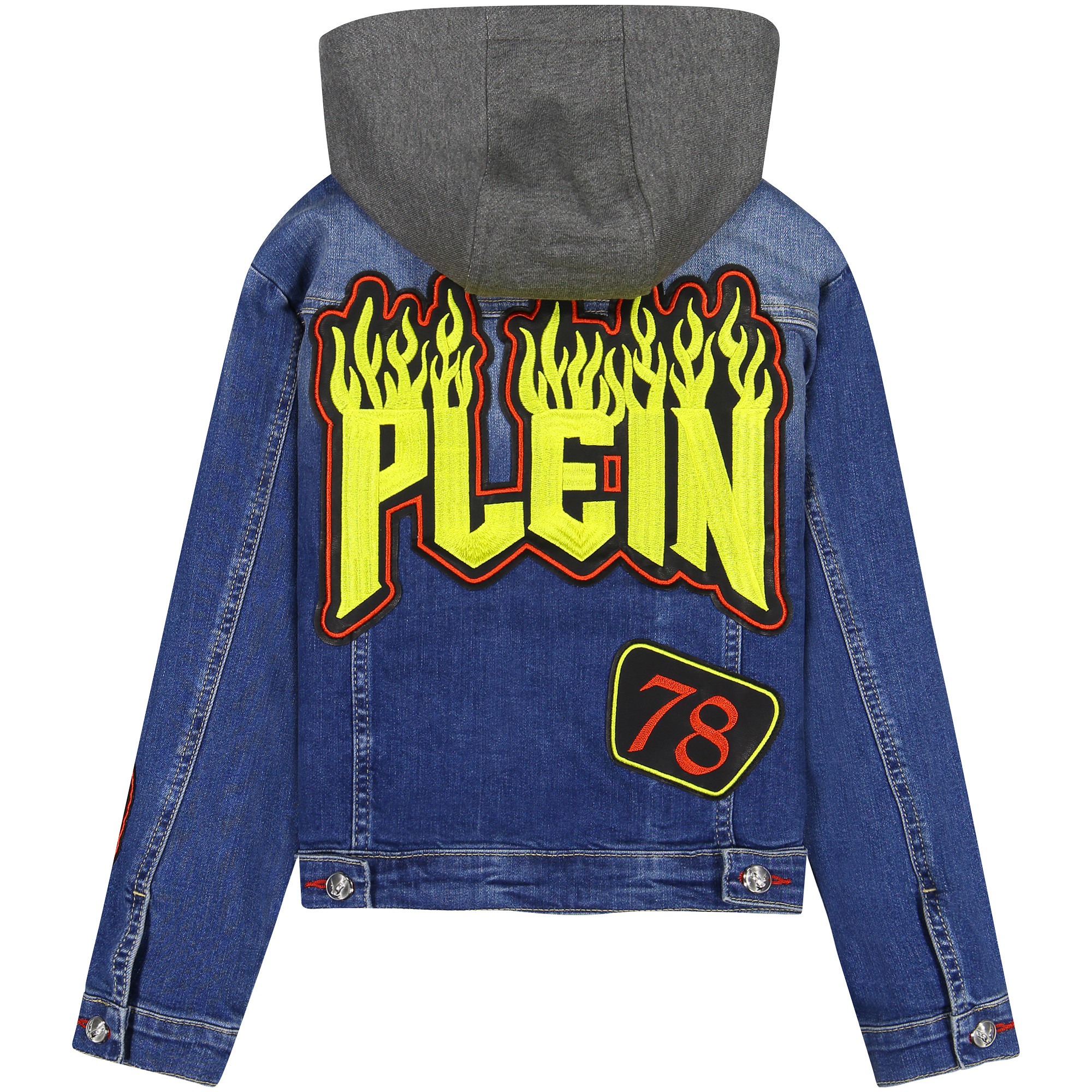 boys denim jacket with hoodie