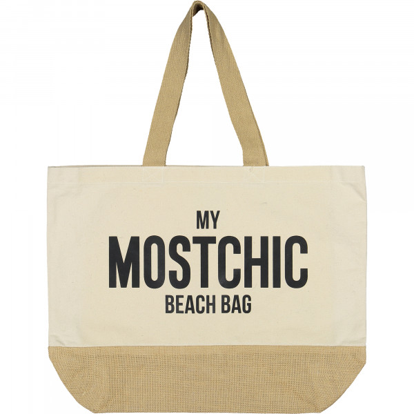 My Most Chic Beach Bag in Beige