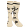 Floral Print Socks in Off-White