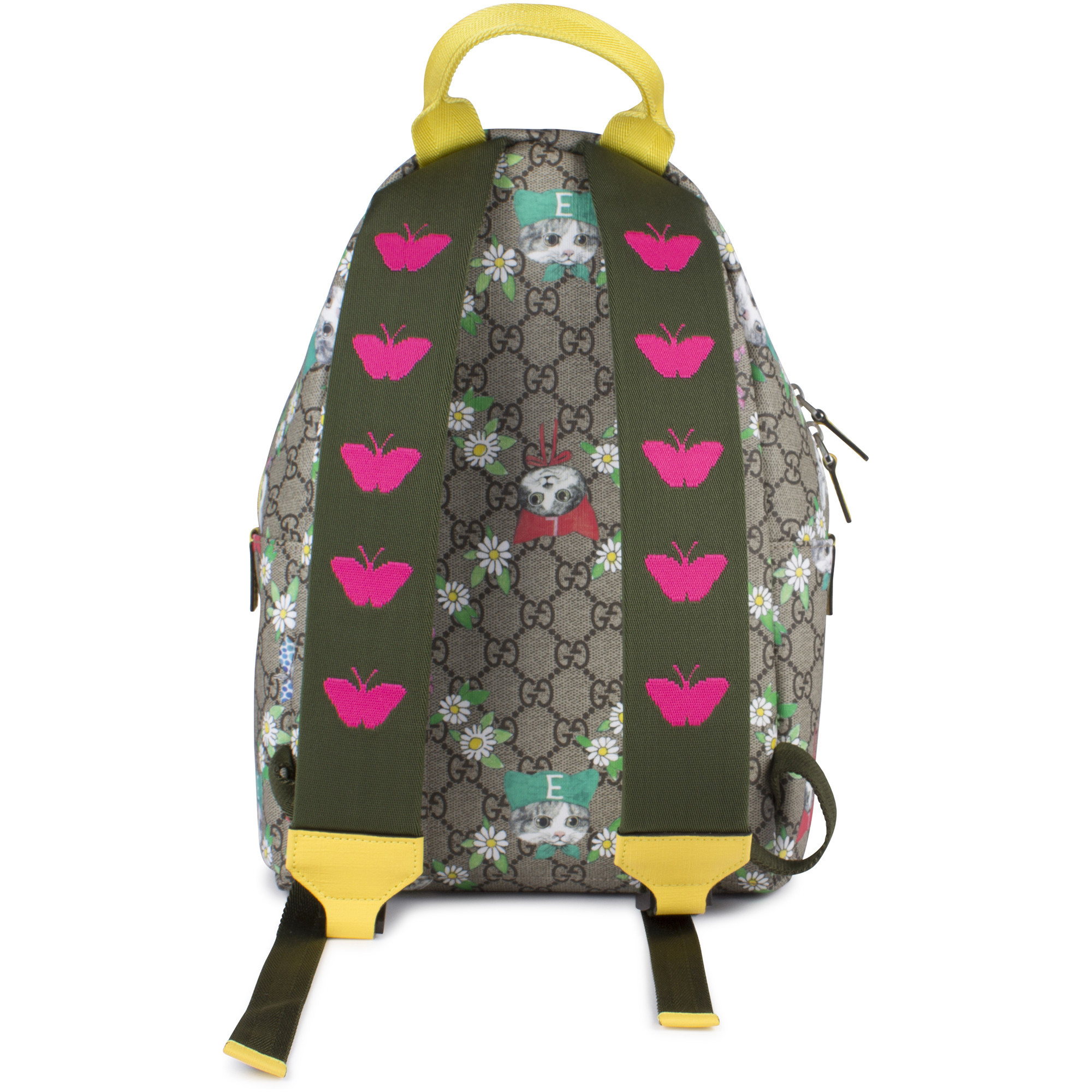 Gucci Girls Monogram Backpack with Daisy Cat Print ...