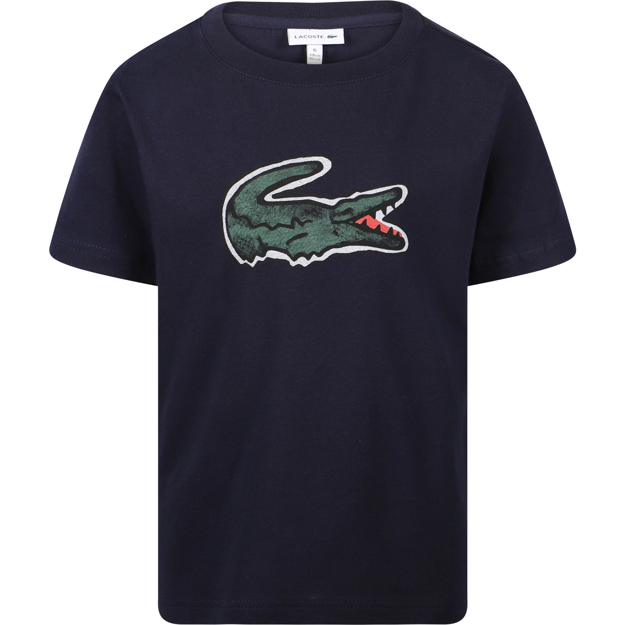 Lacoste Crocodile Logo T-Shirt in Navy Blue — BAMBINIFASHION.COM