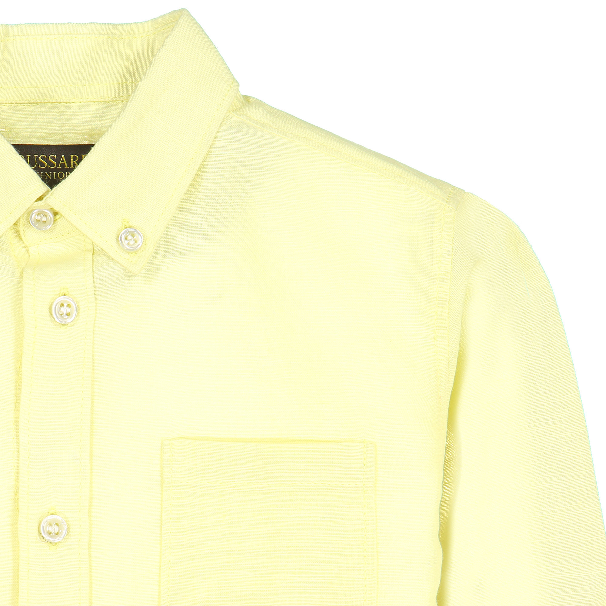 Trussardi Boys Linen Blend ButtonUp Shirt in Yellow —