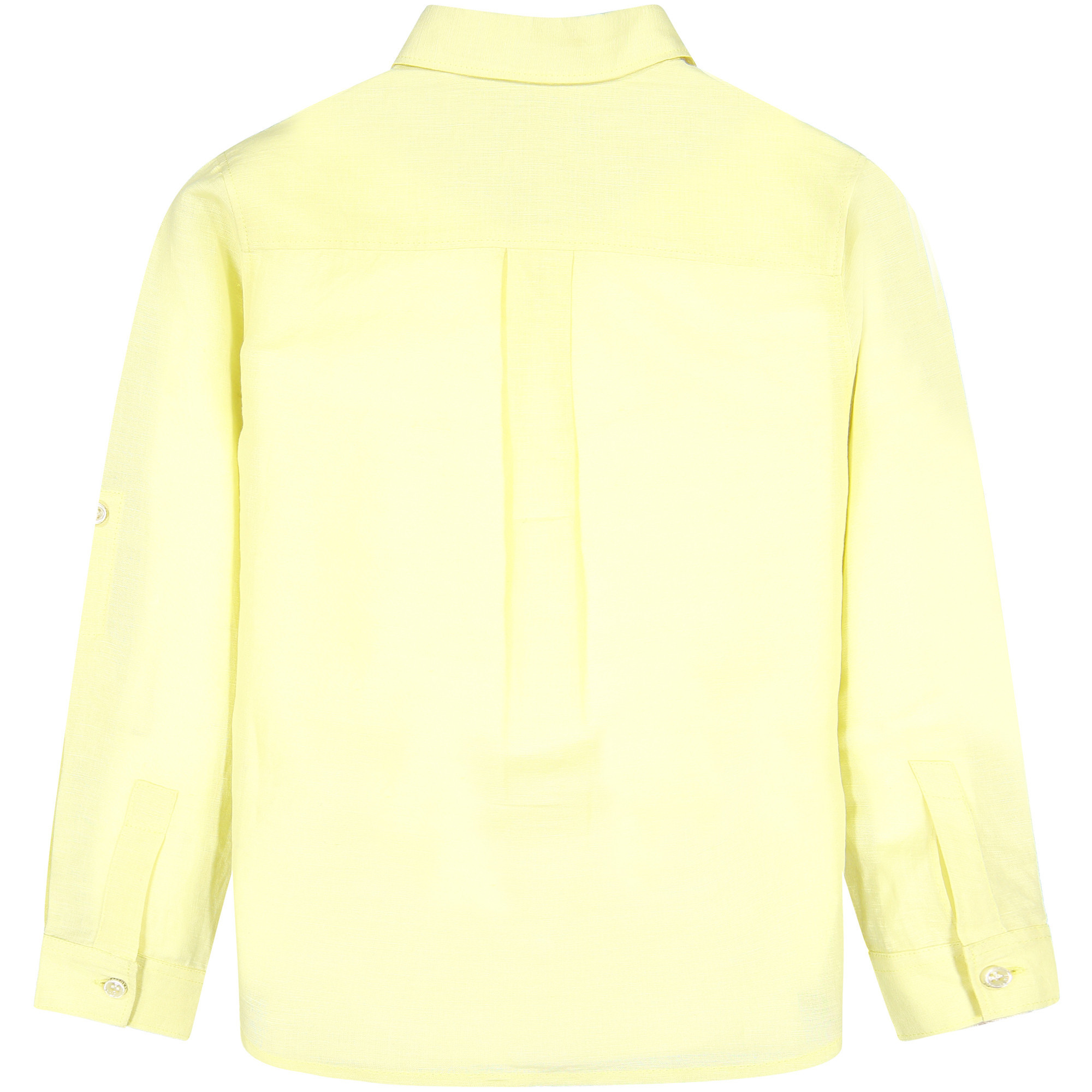 Trussardi Boys Linen Blend ButtonUp Shirt in Yellow —
