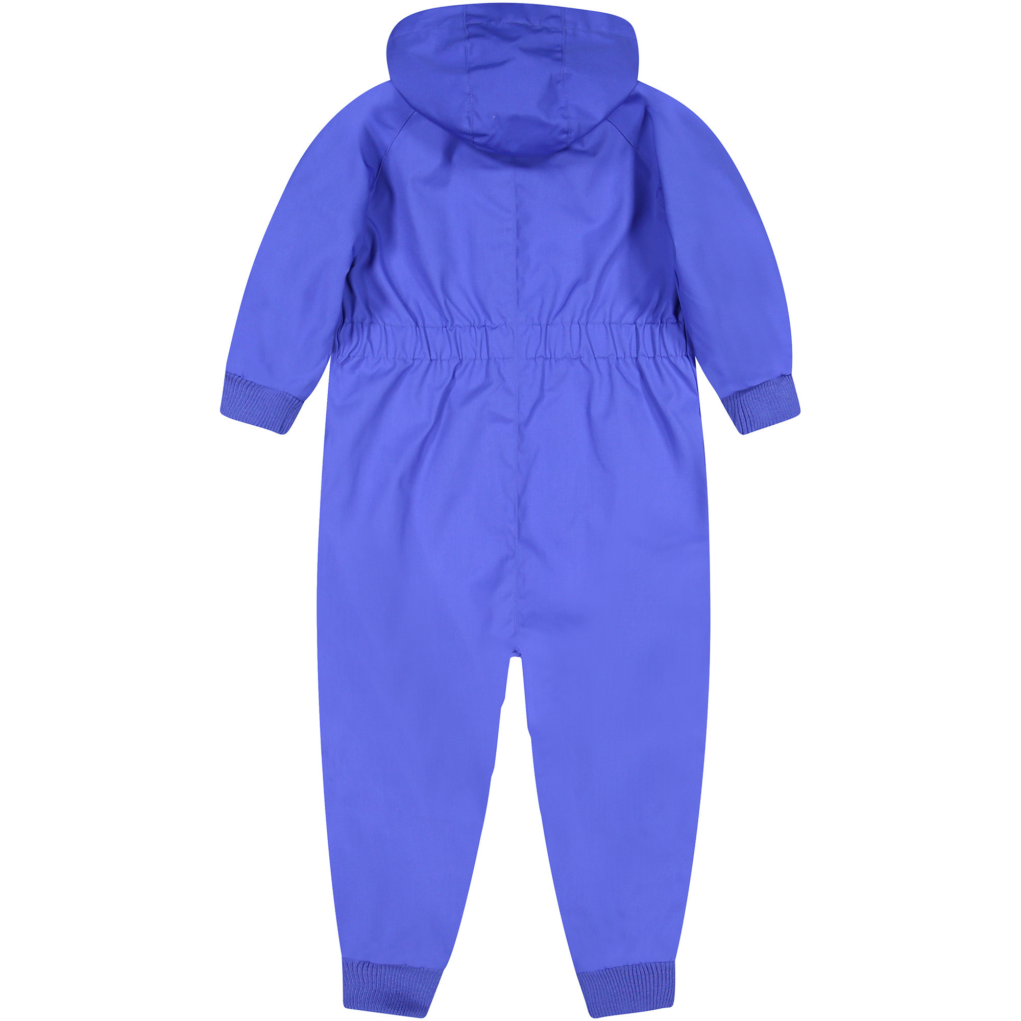 Mini Rodini Baby Hooded Onesie in Blue
