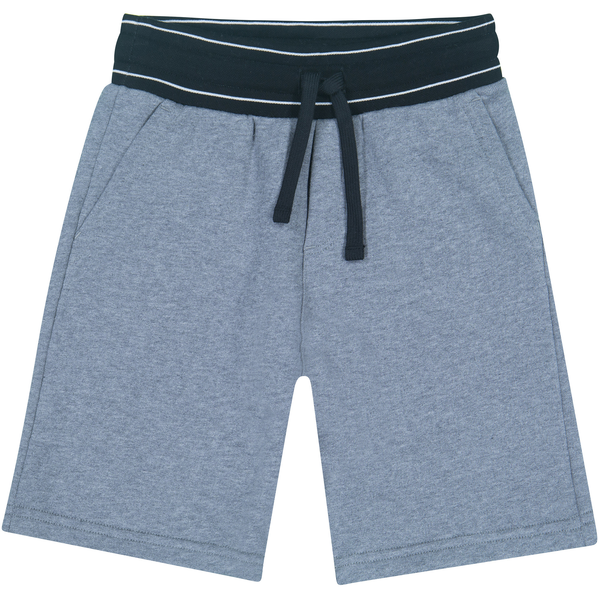 Dolce & Gabbana Boys Jersey Shorts in Grey with Contrast Waist in Dark