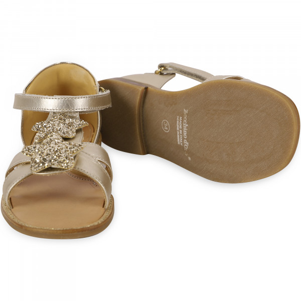 Glittering Star Sandals in Golden