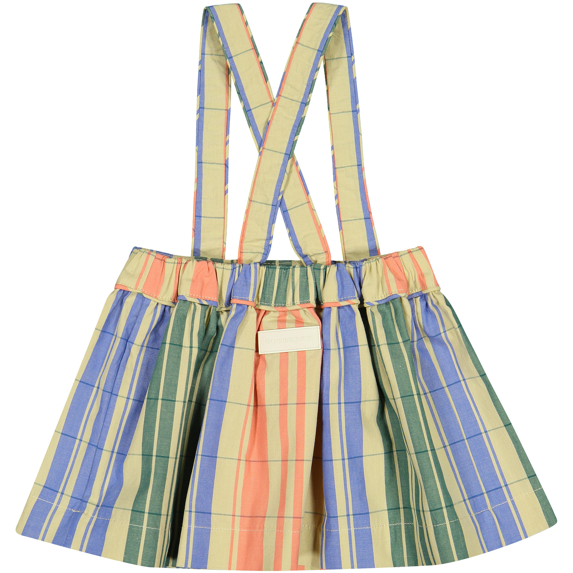 Burberry Baby Skirt with Suspenders in Pastel Check —