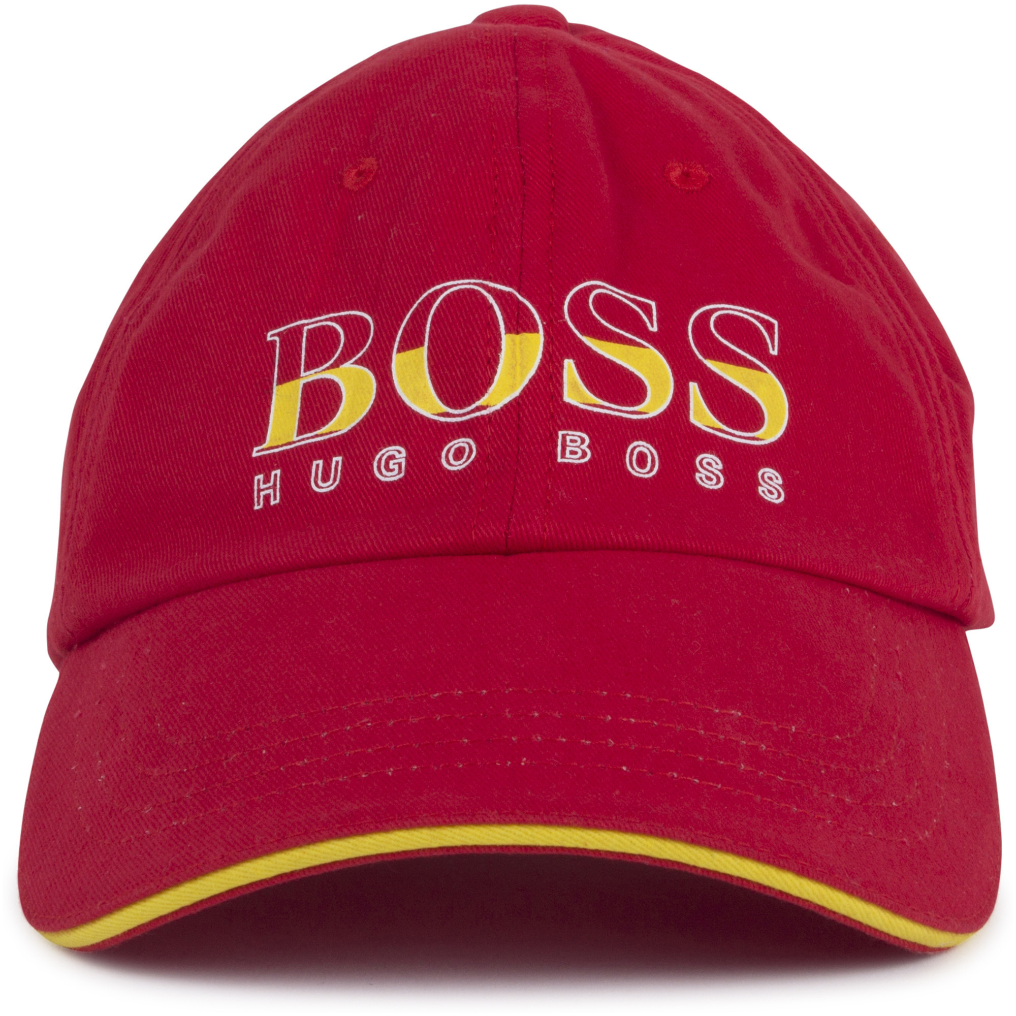 BOSS Boys Logo Baseball Cap with Spanish Flag Colours