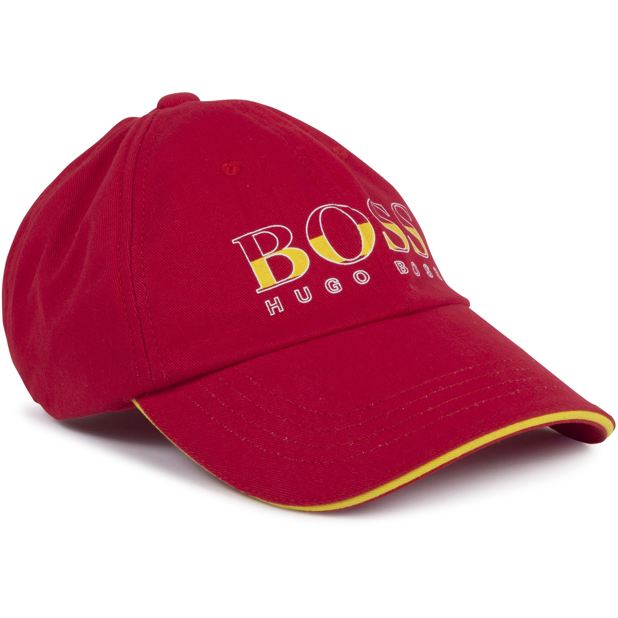 BOSS Boys Logo Baseball Cap with Spanish Flag Colours