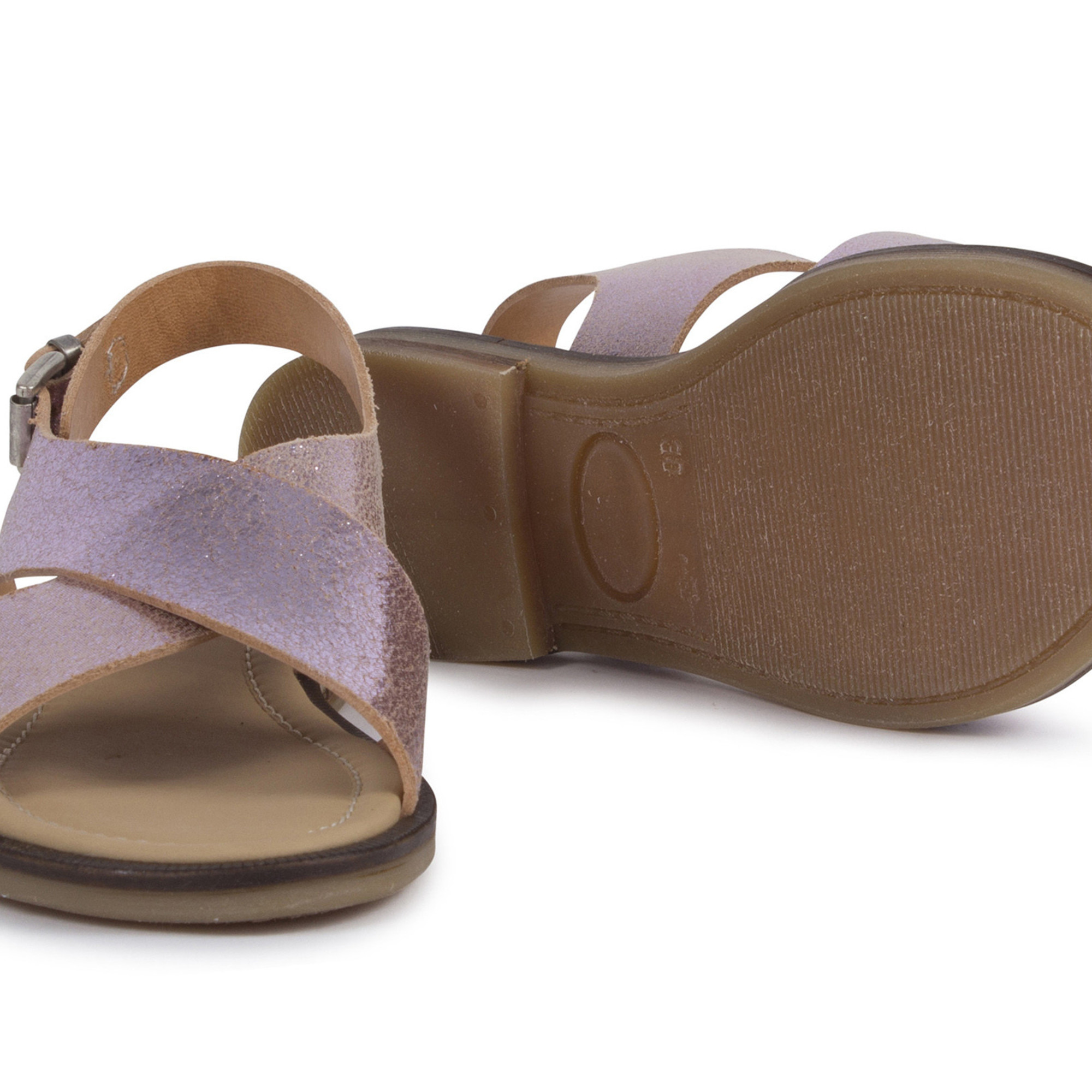 Momino Girls Criss Cross Sandals in Rose Gold â BAMBINIFASHION.COM