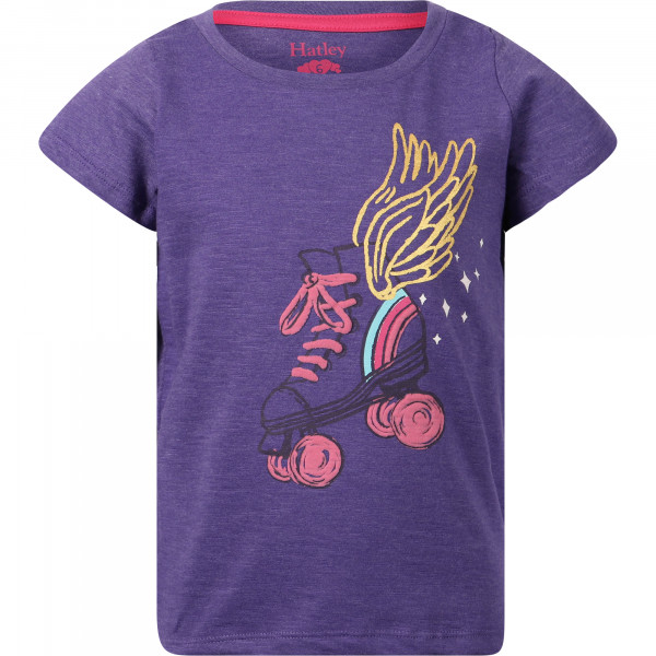 Roller Skate Logo T-Shirt in Purple