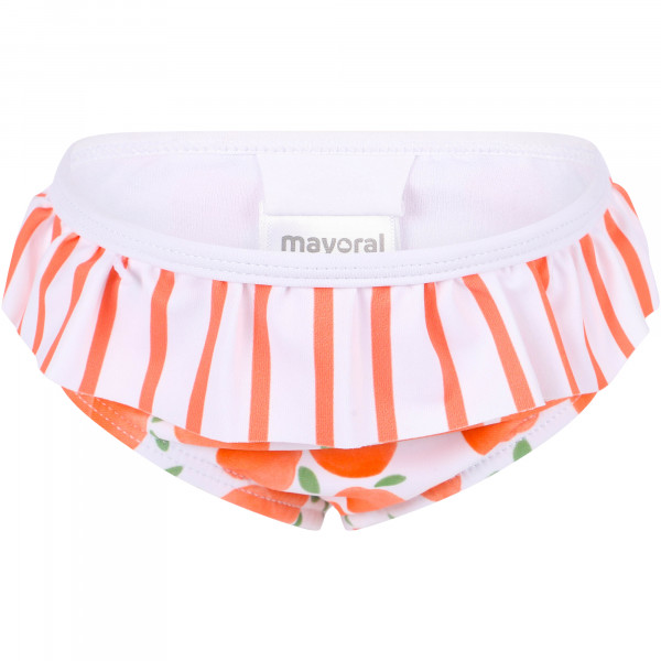 Peaches Print Summer Set in Orange and White