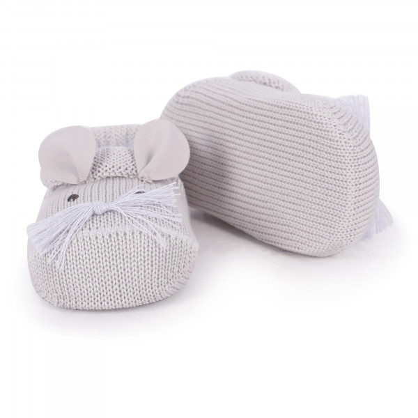 Mouse Logo Bootees in Grey