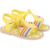 Rainbow and Sun Detailing Strap Sandals in Yellow