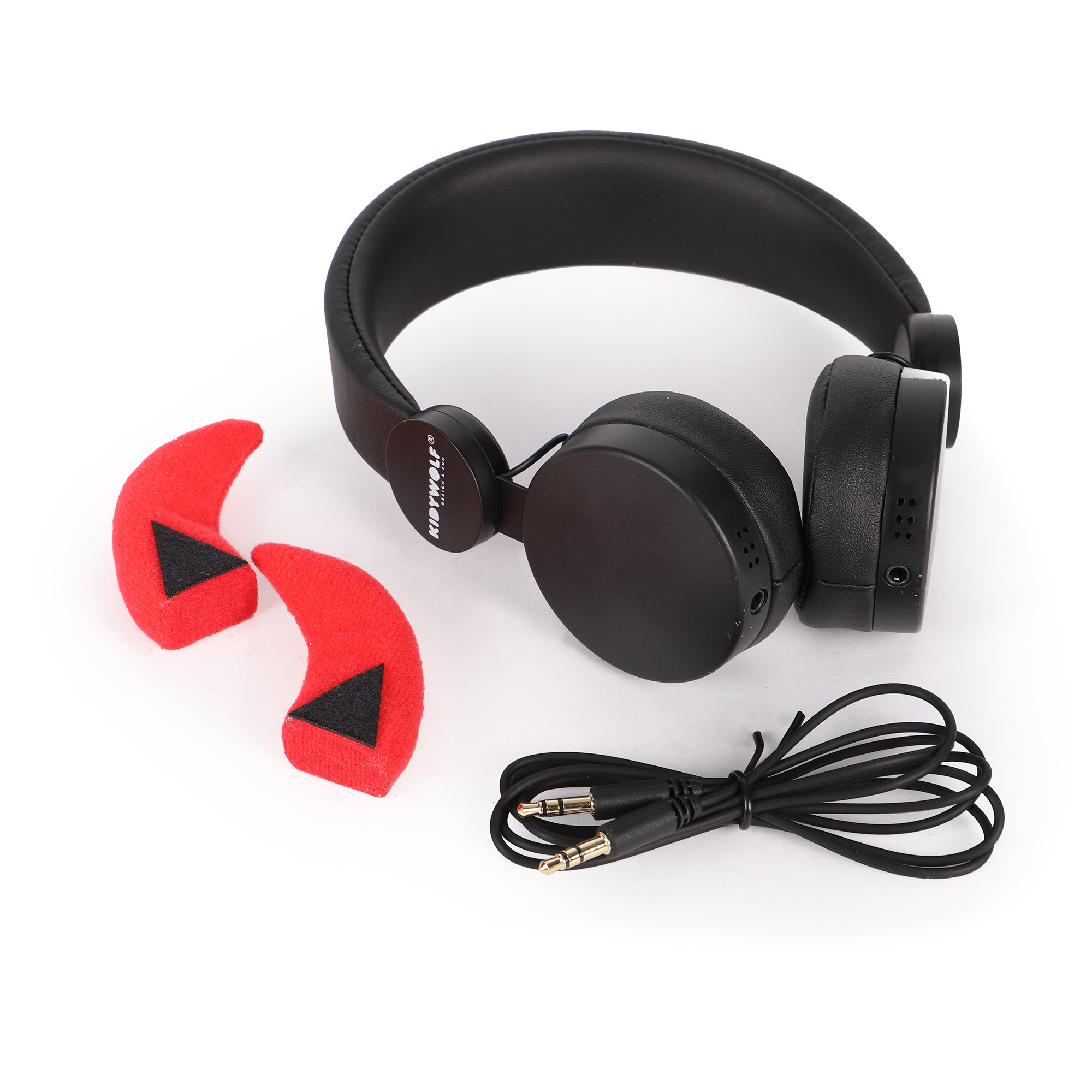 KIDYWOLF Devil Horns Wired Headphones in Black and Red