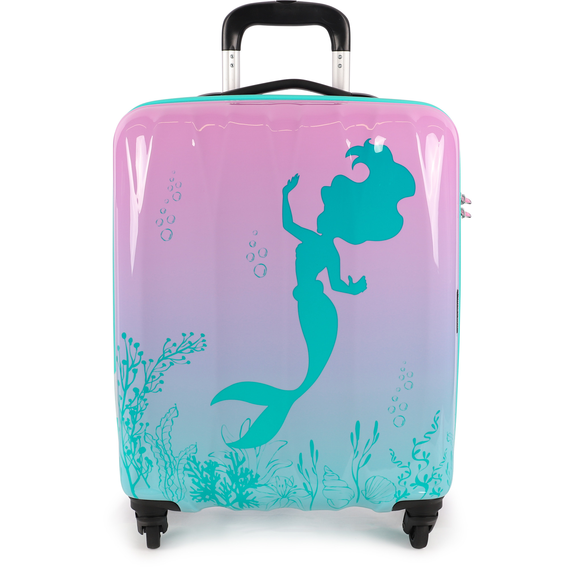 American Tourister Little Mermaid Suitcase in Pink and Green