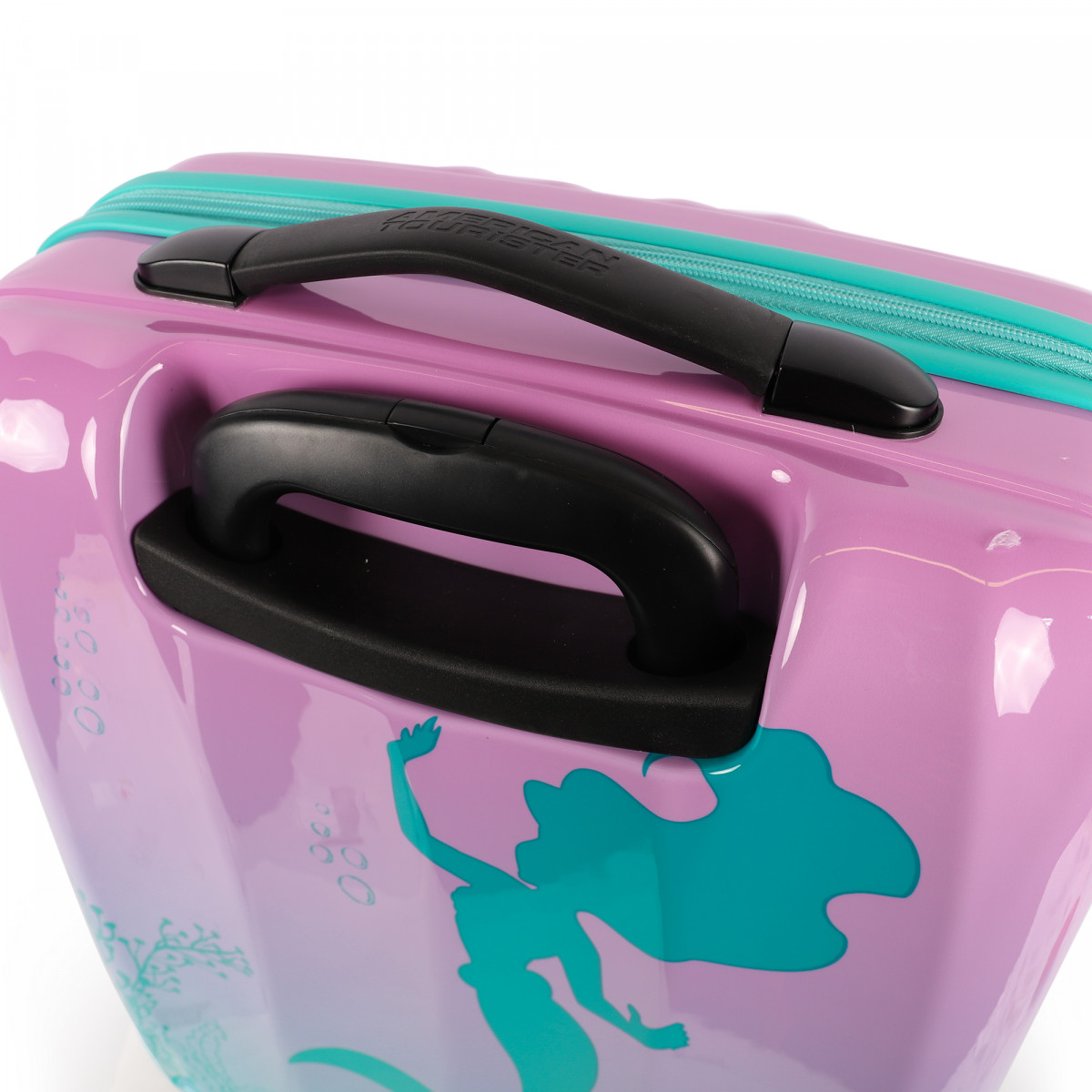 American Tourister Little Mermaid Suitcase in Pink and Green