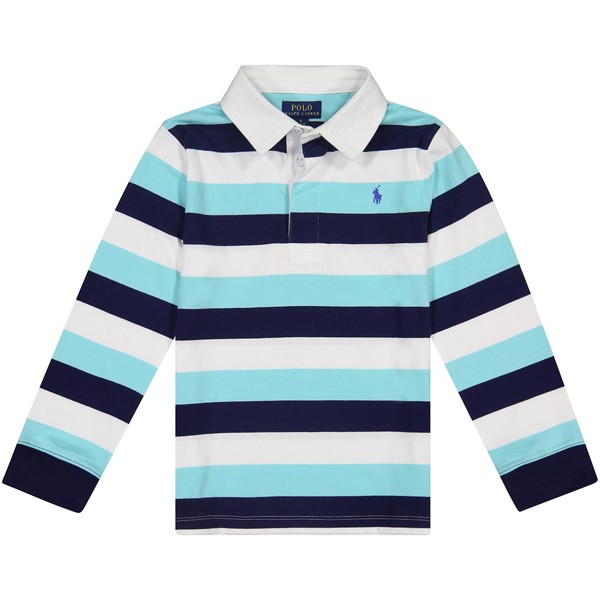 Boys Striped Long Sleeve Polo Shirt 