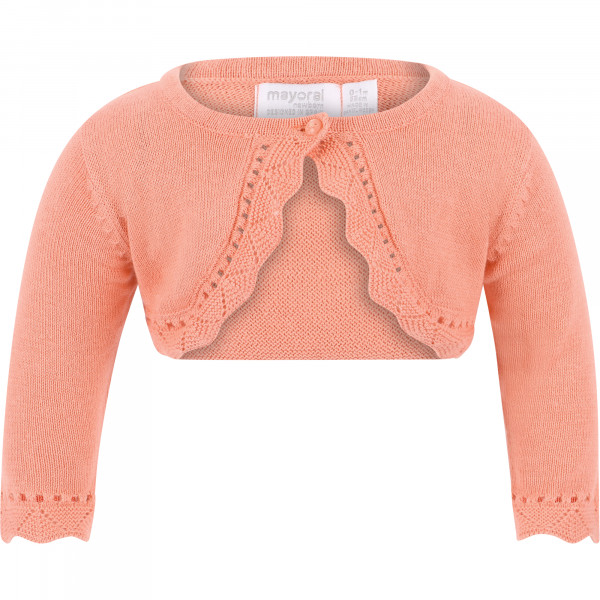 Eyelet Lace Bolero in Peach Orange