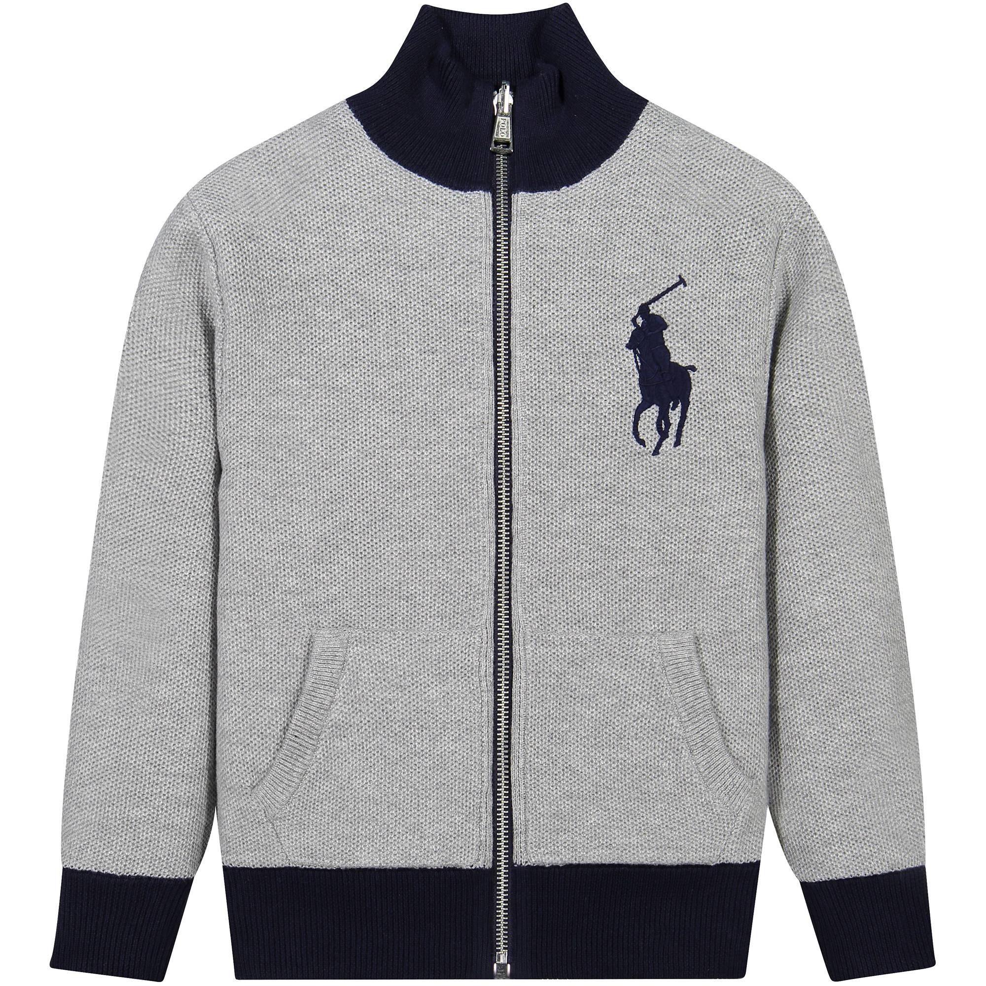 Ralph Lauren Boys ZipUp Sweater in Grey —