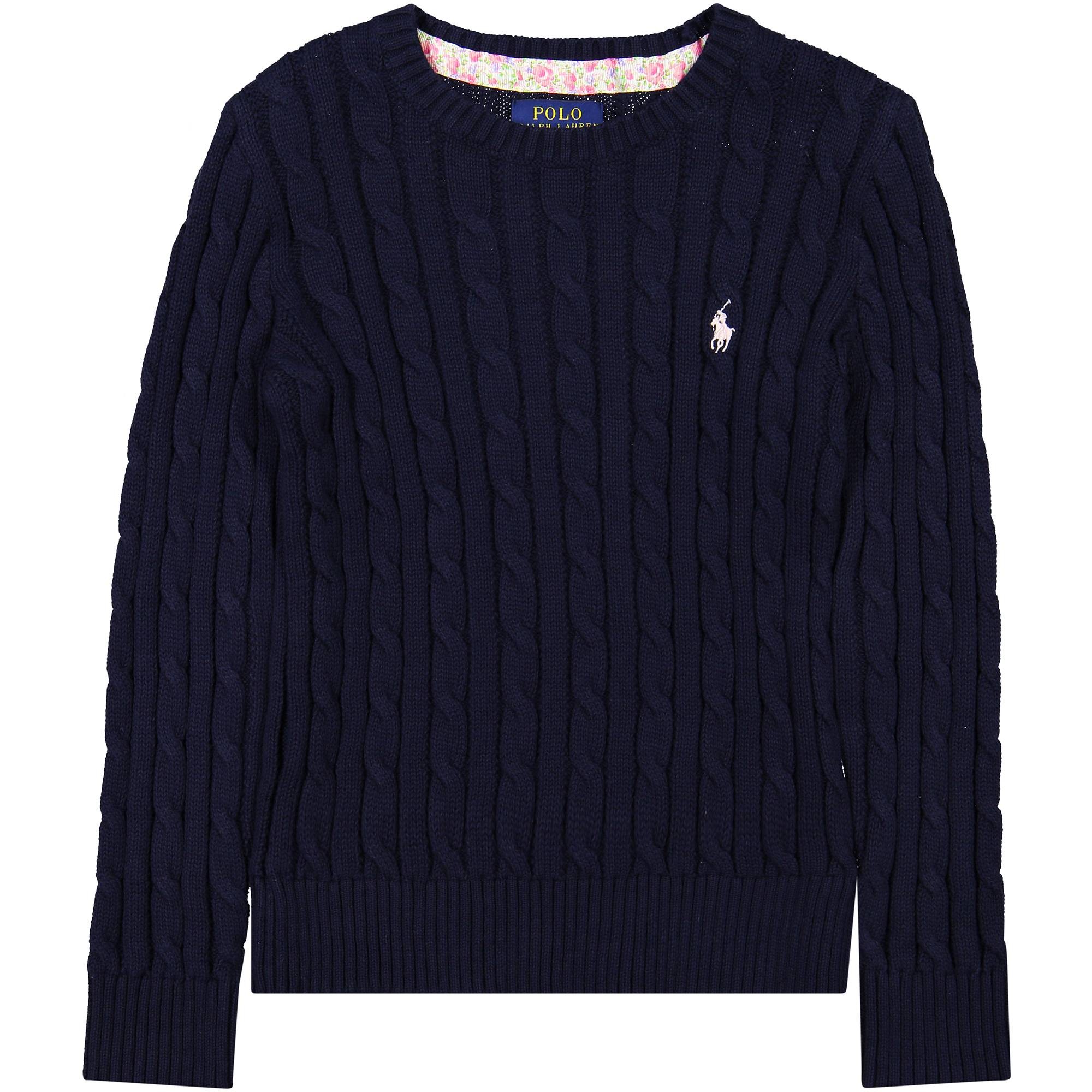 Dark blue cable knit sweater Clearance