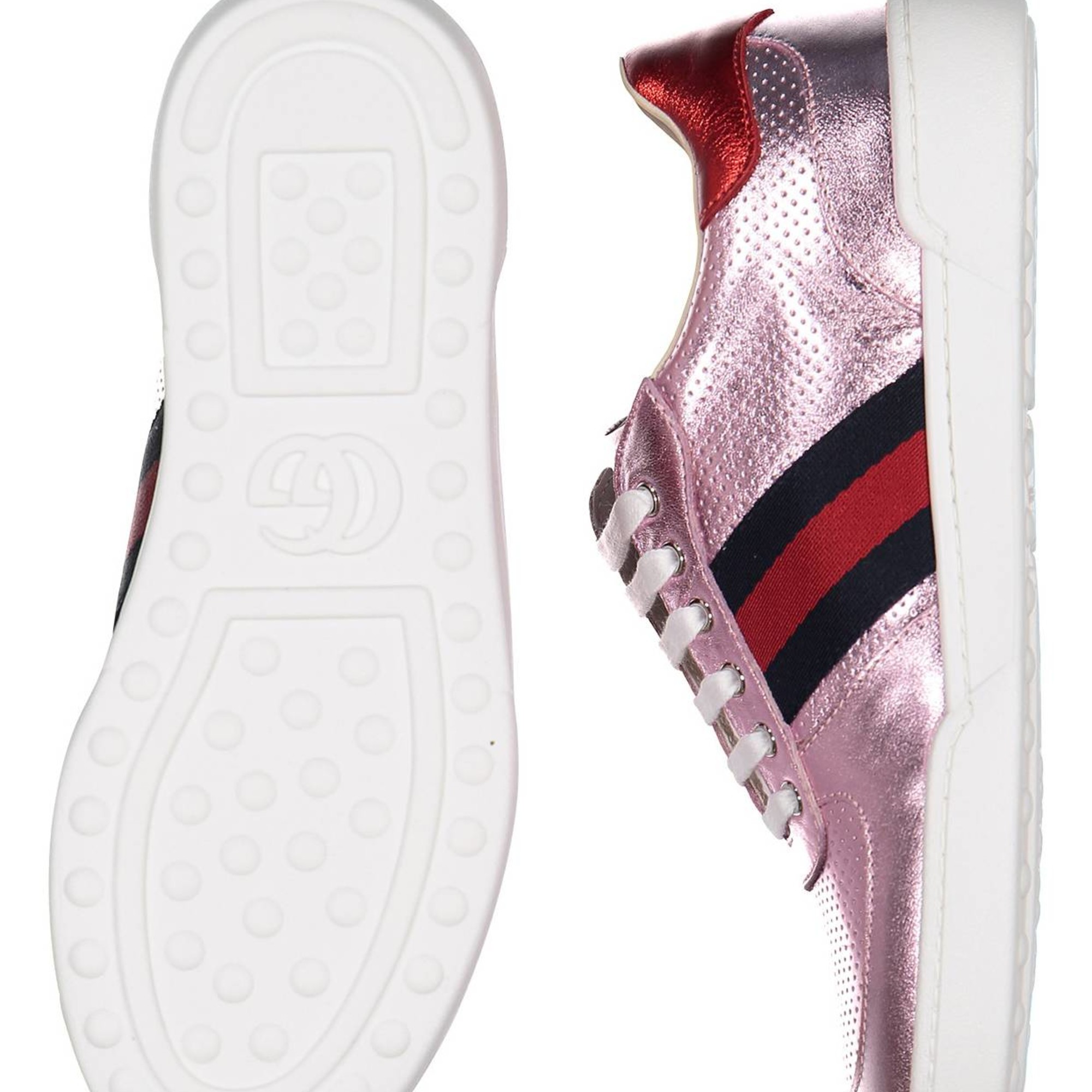 pink metallic trainers