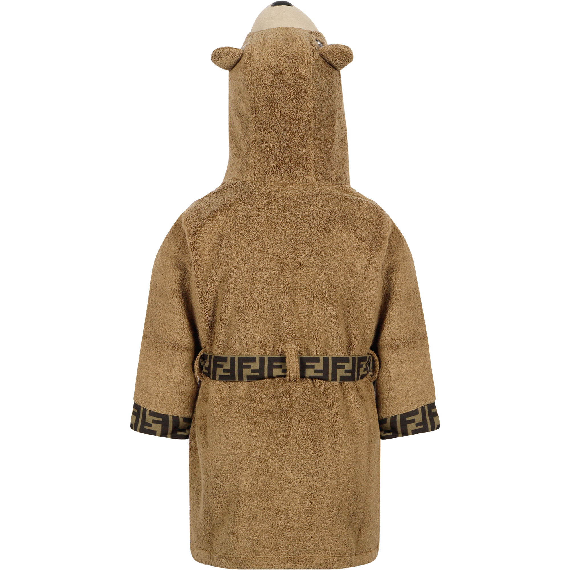 Fendi FF Stripe Teddy Bathrobe in Brown —