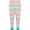 Elephant Logo Striped Pajama in Green and White