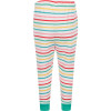 Elephant Logo Striped Pajama in Green and White