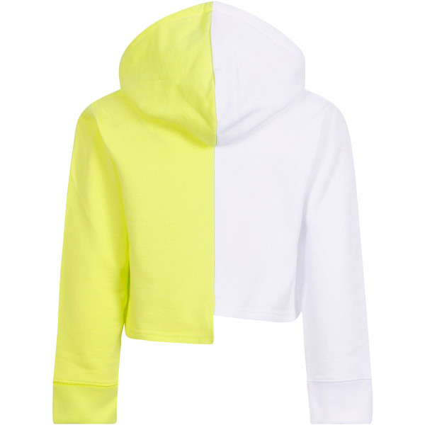 Monogram Hoodie in White and Yellow