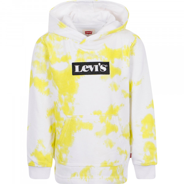 Paint Splashes Logo Hoodie in Yellow and White