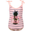 Oh Hey Vacay Striped Swimsuit in Pink