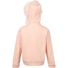 Ruffled Brim Zip-Up Hoodie in Pink