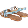 Heel Strap Sandals in Aqua Blue