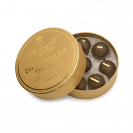 Dark Chocolate Truffles with Edible Gold Leaf in Gift Box (115g)