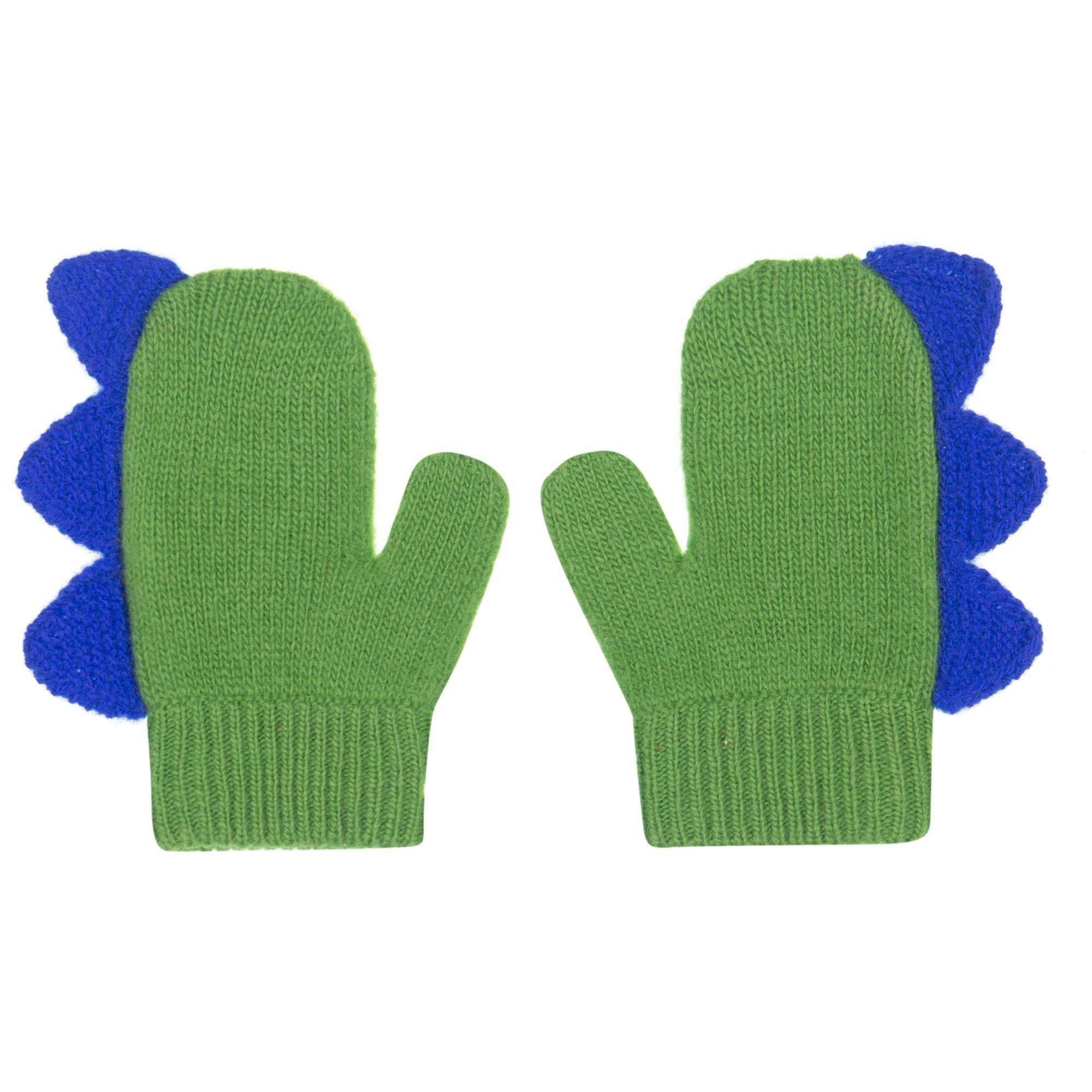 dinosaur baby mittens