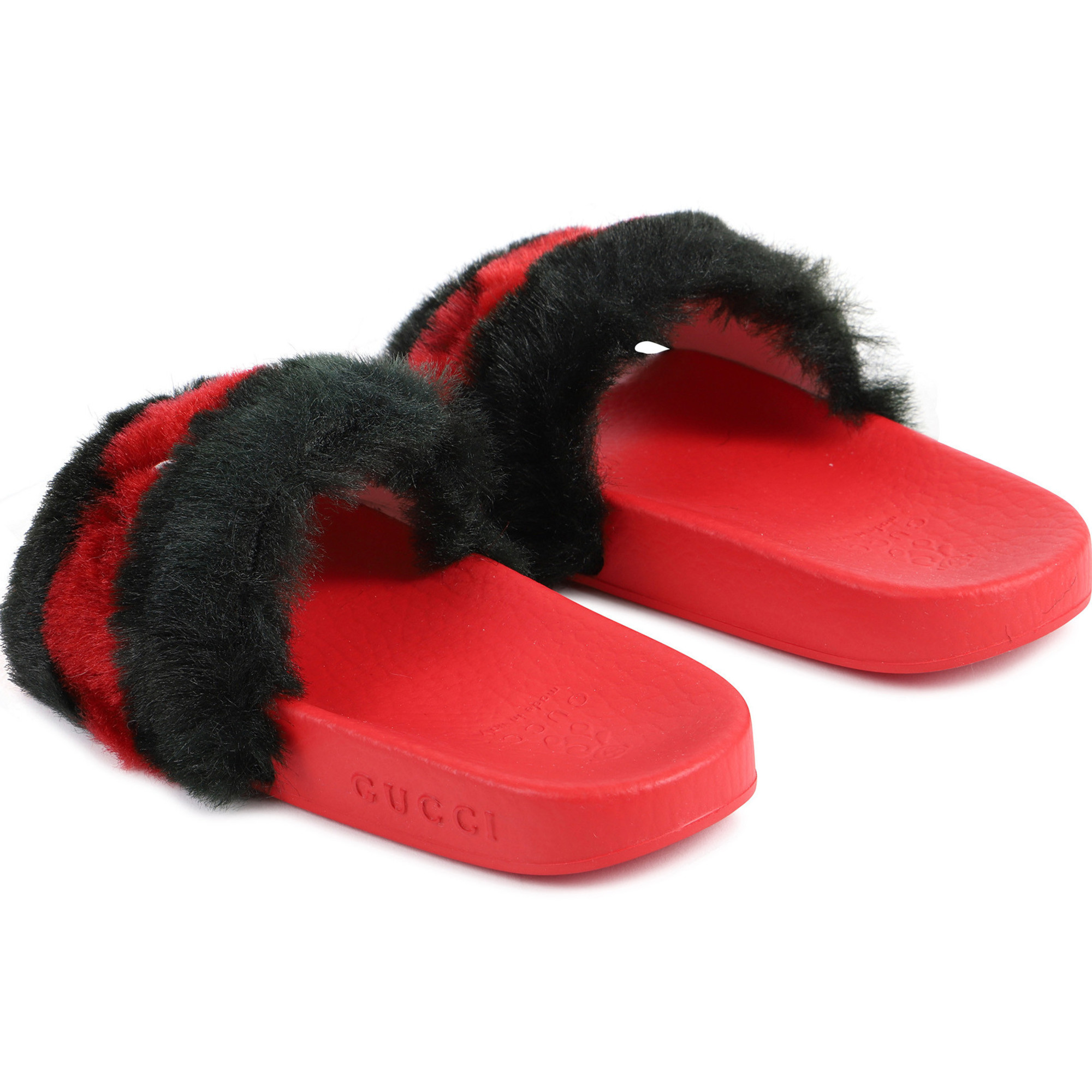 Fuzzy Slip-On Sandals — BAMBINIFASHION.COM