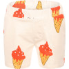 Ice Cream Cones Print Shorts in Beige