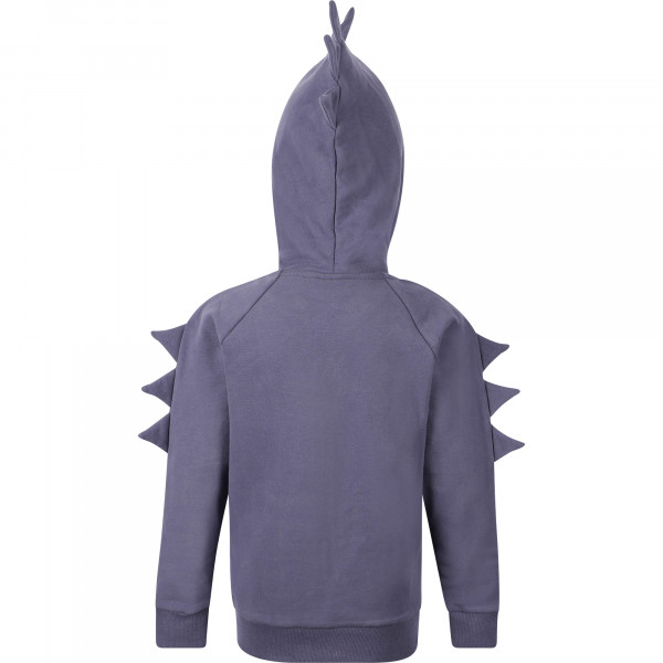 Dino Spikes Zipped Hoodie in Blue