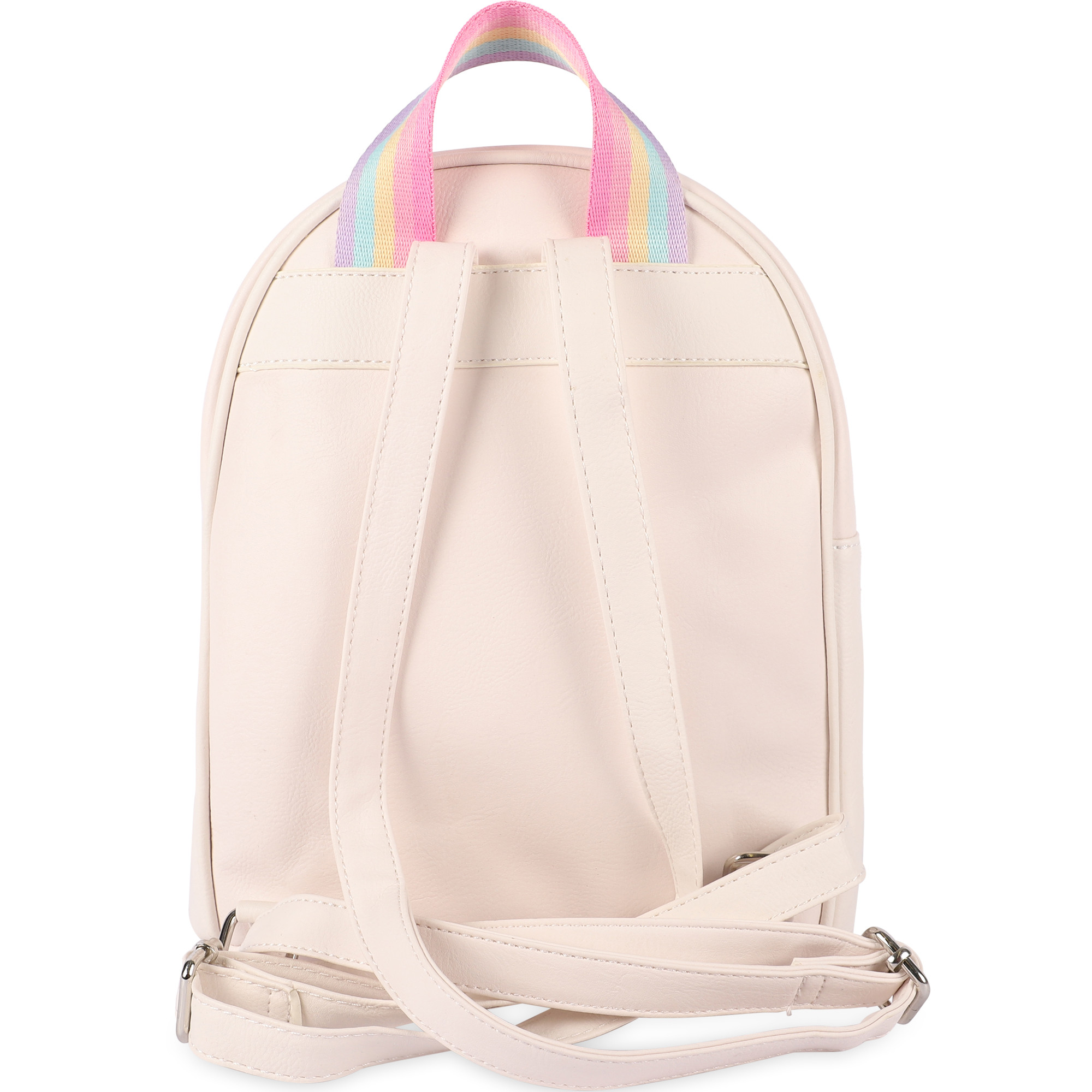 OMG Accessories Glittery Quilted Unicorn Backpack in White